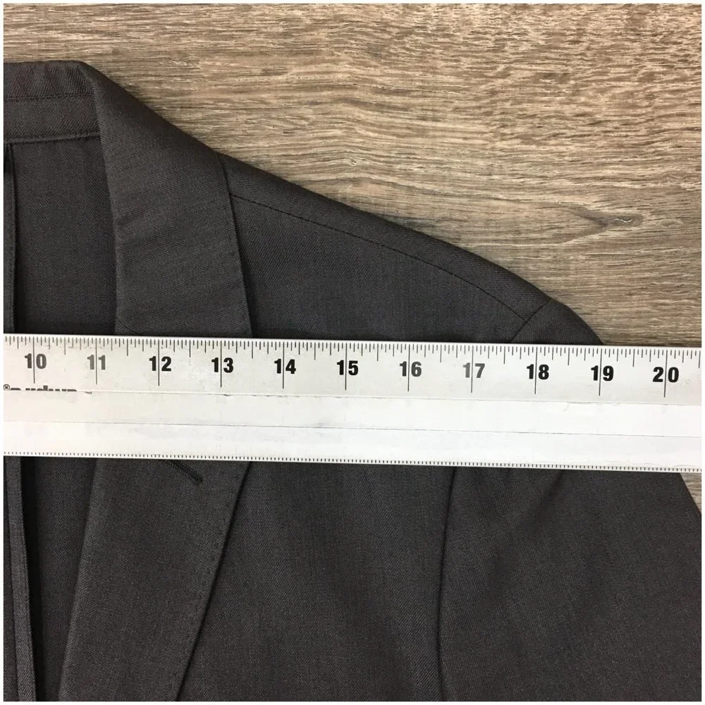 New J Crew Mens Blazer Sport Coat Two Button Casual Jacket 40L Wool Cotton Suits